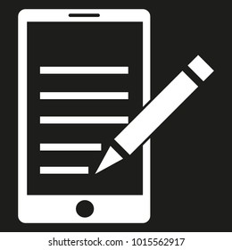 Smartphone pen icon
