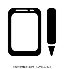 Smartphone and pen icon. can be used for logo use