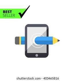 Smartphone and pencil