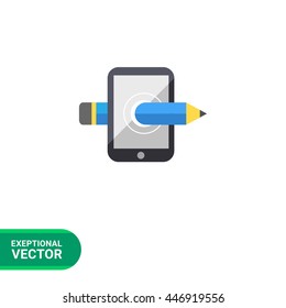 Smartphone and pencil