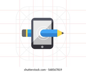 Smartphone and pencil