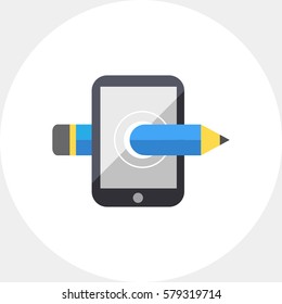 Smartphone and pencil