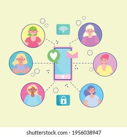 smartphone people communication and technology