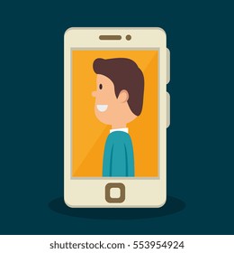 smartphone with person icon