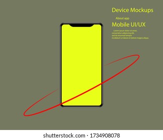 Smartphone perspective view. Template for infographics or presentation UI design interface. vector