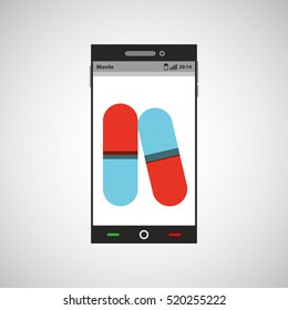 smartphone pharmacy service app vector illustration eps 10