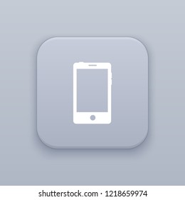 Smartphone, phone button, best vector on a gray background