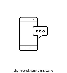 smartphone, phone, chaticon. Simple thin line, outline vector of Smartphone icons for UI and UX, website or mobile application