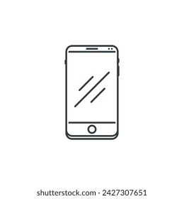 Smartphone, phone, electronics, appliances, technology, gadget icon, vector illustration