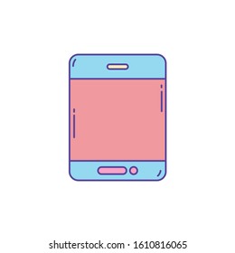 smartphone , phone fill and line vector illustration
