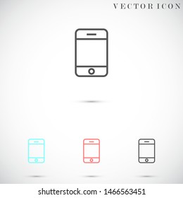 Smartphone in phone icon touch screen background. Smartphone stock vector illustration phone icon eps10. Mobile phone icon design template.