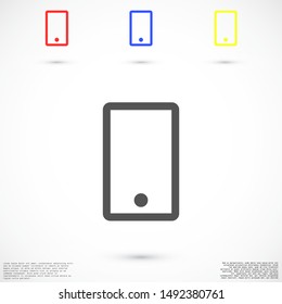 Smartphone in phone icon touch screen background. Smartphone stock vector illustration phone icon eps10. Mobile phone icon design template.
