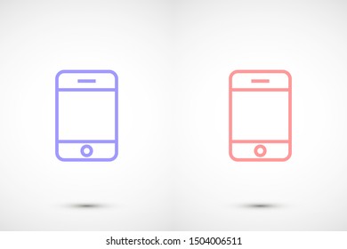 Smartphone in phone icon touch screen background. Smartphone stock vector illustration phone icon eps10. Mobile phone icon design template.