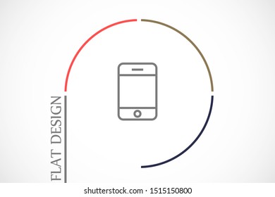 Smartphone in phone icon touch screen background. Smartphone stock vector illustration phone icon eps10. Mobile phone icon design template.