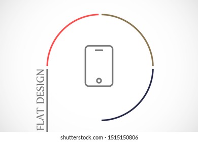 Smartphone in phone icon touch screen background. Smartphone stock vector illustration phone icon eps10. Mobile phone icon design template.