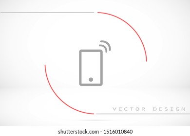Smartphone in phone icon touch screen background. Smartphone stock vector illustration phone icon eps10. Mobile phone icon design template.