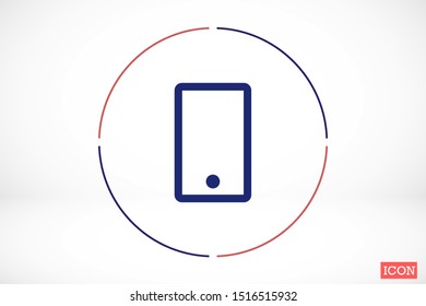 Smartphone in phone icon touch screen background. Smartphone stock vector illustration phone icon eps10. Mobile phone icon design template.