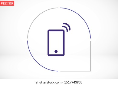 Smartphone in phone icon touch screen background. Smartphone stock vector illustration phone icon eps10. Mobile phone icon design template.