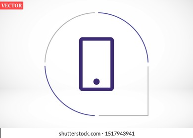 Smartphone in phone icon touch screen background. Smartphone stock vector illustration phone icon eps10. Mobile phone icon design template.