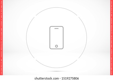 Smartphone in phone icon touch screen background. Smartphone stock vector illustration phone icon eps10. Mobile phone icon design template.