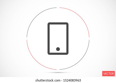 Smartphone in phone icon touch screen background. Smartphone stock vector illustration phone icon eps10. Mobile phone icon design template.