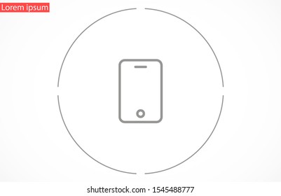 Smartphone in phone icon touch screen background. Smartphone stock vector illustration phone icon eps10. Mobile phone icon design template.