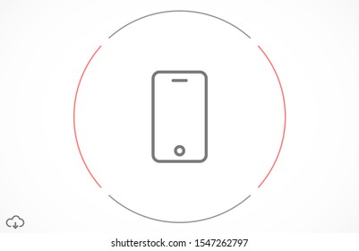 Smartphone in phone icon touch screen background. Smartphone stock vector illustration phone icon eps10. Mobile phone icon design template.