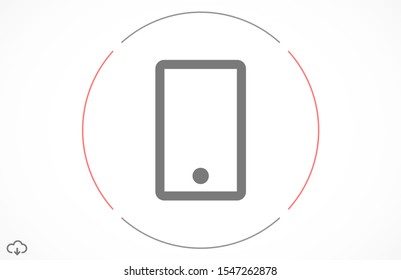 Smartphone in phone icon touch screen background. Smartphone stock vector illustration phone icon eps10. Mobile phone icon design template.