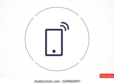 Smartphone in phone icon touch screen background. Smartphone stock vector illustration phone icon eps10. Mobile phone icon design template.