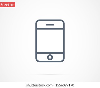 Smartphone in phone icon touch screen background. Smartphone stock vector illustration phone icon eps10. Mobile phone icon design template.