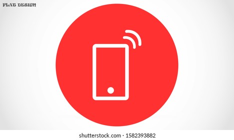 Smartphone in phone icon touch screen background. Smartphone stock vector illustration phone icon eps10. Mobile phone icon design template.