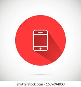 Smartphone in phone icon touch screen background. Smartphone stock vector illustration phone icon eps10. Mobile phone icon design template.