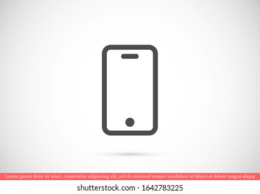 Smartphone in phone icon touch screen background. Smartphone stock vector illustration phone icon eps10. Mobile phone icon design template.