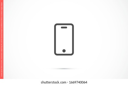 Smartphone en el icono de teléfono fondo pantalla táctil de fondo. Icono de teléfono de ilustración vectorial de Smartphone eps10. Plantilla de diseño de iconos de teléfonos móviles.