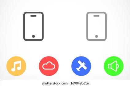 Smartphone in phone icon touch screen background. Smartphone stock vector illustration phone icon eps10. Mobile phone icon design template.