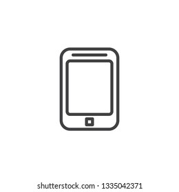 Smartphone, phone line icon. linear style sign for mobile concept and web design. Mobile phone outline vector icon. Telephone symbol, logo illustration. Pixel perfect vector graphics