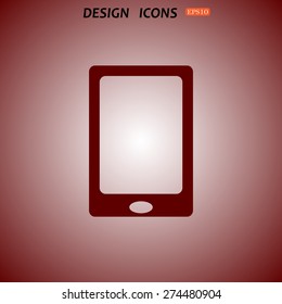 Smartphone, phone, mobile phone. icon. vector design