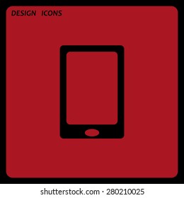Smartphone, phone, mobile phone. icon. vector design. Flat design style 