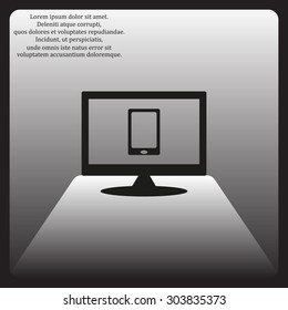Smartphone, phone, mobile phone. icon. vector design