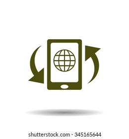 Smartphone, phone, mobile phone. icon. vector design