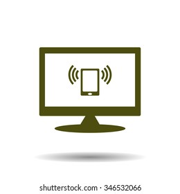 Smartphone, phone, mobile phone. icon. vector design