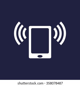 Smartphone, phone, mobile phone icon, vector illustration. Flat design style