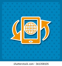 Smartphone, phone, mobile phone icon, vector illustration. Modern design. Flat design style