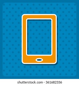 Smartphone, phone, mobile phone. icon, vector illustration. Flat design style