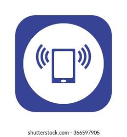 Smartphone, phone, mobile phone icon, vector illustration. Flat design style