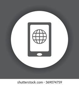 Smartphone, phone, mobile phone icon, vector illustration. Modern design. Flat design style