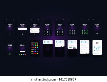 Smartphone Phone Screens Generic Layout Mock Up User Interface User Experience UI Vector Illustration