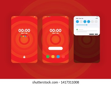 Smartphone Phone Screens Generic Layout Mock Up User Interface User Experience UI Vector Illustration