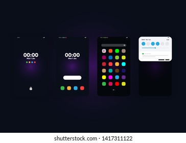 Smartphone Phone Screens Generic Layout Mock Up User Interface User Experience UI Vector Illustration