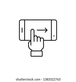 smartphone, phone, sensoricon. Simple thin line, outline vector of Smartphone icons for UI and UX, website or mobile application